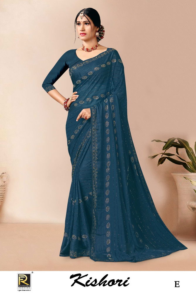 Ronisha Kishori Swarovski Diamond Designer Sarees Catalog
